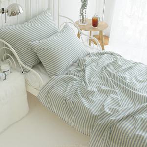 빈티지 블루스트라이프 면 여름이불(Q 베개 셋트)