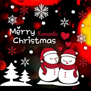 크리스마스 눈꽃 스티커 장식/로맨틱크리스마스(중형)