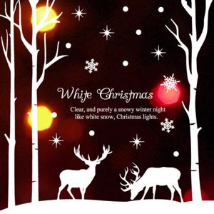 크리스마스 눈꽃 스티커/크리스마스루돌프정원(중형)