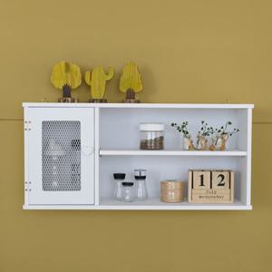 밀키 단문 철망벽선반 거실벽선반 주방소품선반 MD003