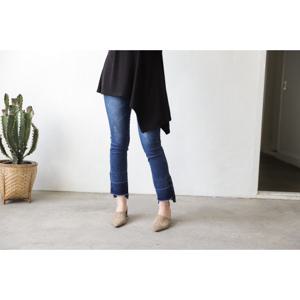 옆 트임 배색 스트레이트 진