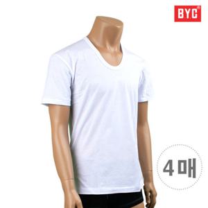 [BYC] 남성 반팔 베이직 런닝 코튼 남자런닝 4매세트