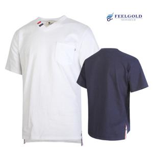 [필골드] MD321 탐포켓 20수 브이넥 반소매 티셔츠