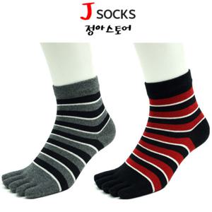 남성 큰링글 발가락양말 5족 남자 패션중목 여름신사 토우삭스