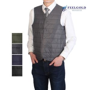 [필골드] 브이넥 경량 패딩조끼 베스트 HG600