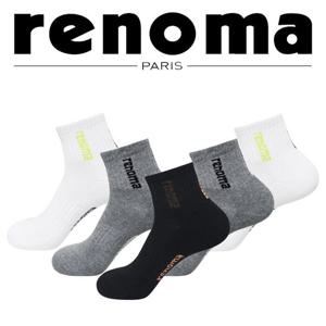 레노마 남성 중목 스포츠 파일 양말 RM5304 5족
