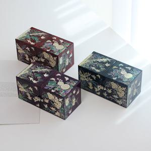 [박씨상방] 한지 쌍합 중(사군자)비밀보석함