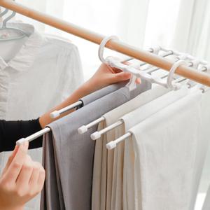 공간활용 접이식 5단 바지걸이 / 옷걸이 다용도걸이 정리용품