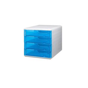 [카파맥스] 서류함 크리스탈 4단(W270*D340*H270mm) 블루