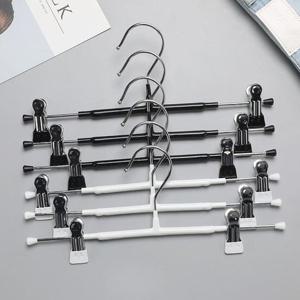 논슬립 스틸 집게 옷걸이_10P / 폭조절 가능 바지걸이 치마걸이