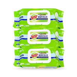 3M 더블액션 물걸레청소포 대형 20매 x 3개 물티슈청소포