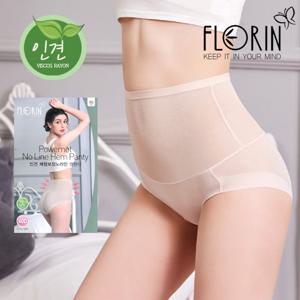 2종 플로린 여성 인견 파워넷 뱃살 커버 햄 노라인 팬티 FWP107