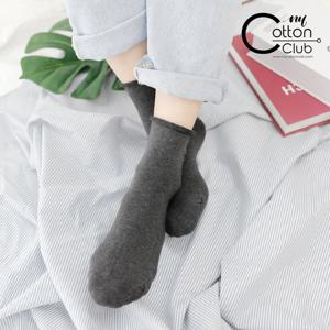 [NY코튼클럽] W2304 여성 무지 돌돌이 중목 양말 5족