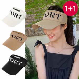 1개+1개 세퐁 여성 자외선차단 스포츠 테니스 썬캡 모자