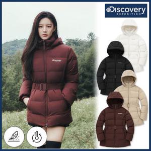 [백화점]디스커버리 24년 겨울 이월/할인/아울렛 여성 베니아 구스다운 미드/중기장 벨트패딩 점퍼/자켓/고윤정착용/레귤러핏 DWDJ96046