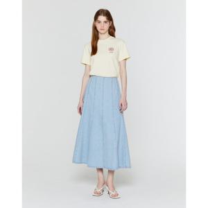 질스튜어트 뉴욕 여성 24SS 클리어런스스테디셀러라이트블루 워싱 면 데님스커트 WJSK4B200B1