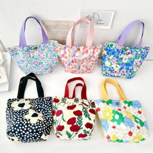 플라워 패턴 미니 숄더백 봄 여름 데일리 손가방 에코백