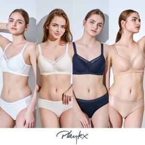플레이텍스 노와이어 크로스유어하트 브라팬티  8종 쿨화이트+크림+다크네이비+베이지 PXW5N30313233_T