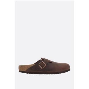BIRKENSTOCK Boston BS flat mules in nubuck Narrow Fit 860133HABANA