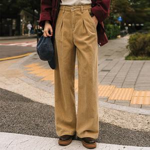 [저스트원] 포근골덴 핀턱 와이드팬츠(숏/롱)