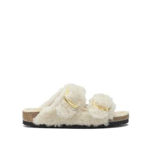 BIRKENSTOCK Arizona Big Buckle Teddy  Sandals 1023130EGGSHELL