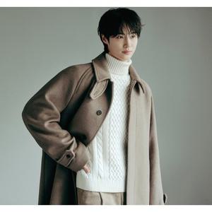 [백화점][지오다노] 남성 울 케이블 꽈배기 터틀넥 니트 055926