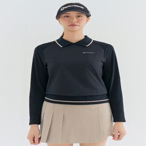 [테일러메이드] 여성 우븐 하이브리드 맨투맨 카라 티셔츠 TWTYN7341-199