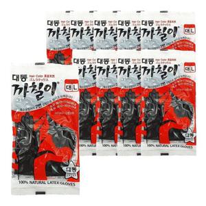 엄지척 대동 까칠이 블랙 대형 L 라텍스 미용 장갑 10켤레