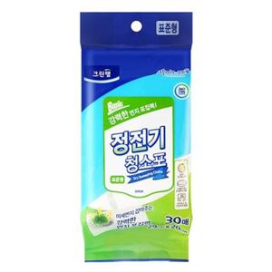 엄지척 크린랩 정전기 부직포 밀대 청소포 표준형 30매