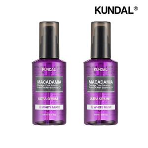 쿤달 쿤달 마카다미아 울트라 헤어세럼 화이트머스크 100ml x2개