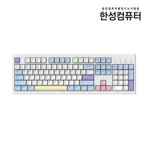 한성컴퓨터 TFG Cloud CF 3모드 듀얼 가스켓 저소음 기계식키보드 Cotton Candy (핑크솔트 토독 40g_저소음)