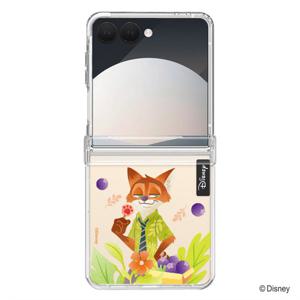 모란카노 디즈니 갤럭시 Z플립6 크리스탈 주토피아 인더가든 디자인 힌지 보호 투명 케이스