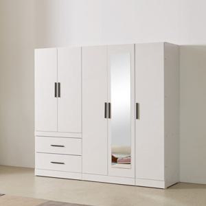 히트가구 [착불배송 상세확인] CZ748 투서랍 반문 거울 옷장 세트 2030