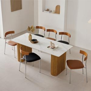 리버퍼니쳐 오르다 사각 고급우레탄도장 템바보드 1800세라믹식탁+의자6개세트  6인용