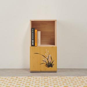 히트가구 [착불배송 상세확인] H6662 2단 고무나무 도어 수납장 400 4colors