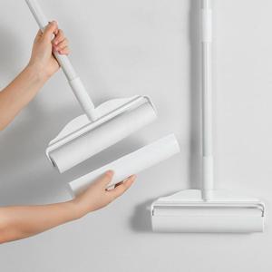 엄지척 긴 돌돌이 테이프 클리너 롱 핸들 밀대