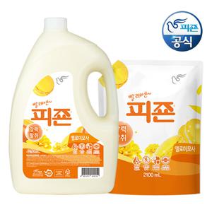 피죤 섬유유연제 옐로미모사 4210ml 용기 x 1개+2100ml 리필 x 1개