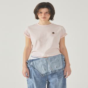 후아유 여성 스티브 헤드 패치 크롭 반팔티 WHRAF2421F