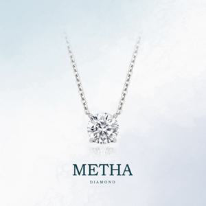 메타다이아몬드 실버925 2캐럿 모이사나이트 목걸이 1종