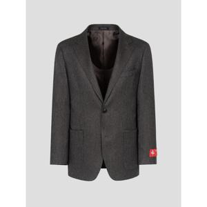 [갤럭시] [Prestige] PIACENZA 캐시 실크 헤링본 패턴 재킷 - 브라운 (GA4711P02D)