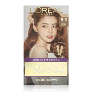 로레알 엑셀랑스 듀오크림 염색약 6.3/골드 브라운