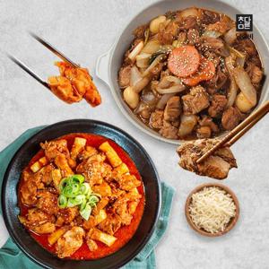 [춘천직송]참다른 순살 춘천닭갈비 500g x 2팩 + 간장닭갈비 500g x 2팩(국내산 닭)