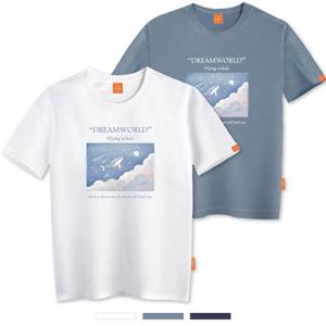 엘라모 플라잉웨일 반팔 티셔츠 남녀공용 빅사이즈 S~4XL