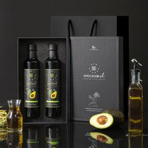 [나한나] 아보카도오일 엑스트라버진 선물세트 500ml x 2병 + 블랙쇼핑백
