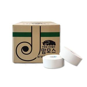 국산 무형광 맘모스 점보롤 2겹 4롤 화장지 업소용 (WFHT6A6)