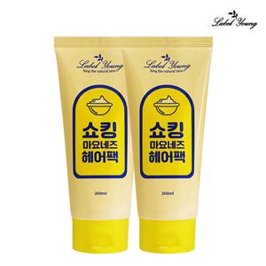 *[라벨영]찰랑머릿결+영양부족+건조/푸석머리케어 쇼킹 마요네즈헤어팩 2개