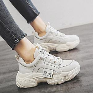 여성 6.5CM 라벨 어글리슈즈 키높이 운동화
