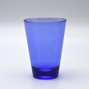국산 업소용 물컵 투명 PC컵 플라스틱컵 라운드 블루 330ml