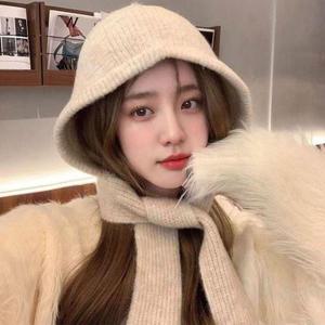 패션벙거지 소프트 니트 후드 벙거지 목도리 1P 바라클라바 보온