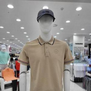 [핑]남성 라인 포인트 카라 반팔 티셔츠 111D2TO485_GN